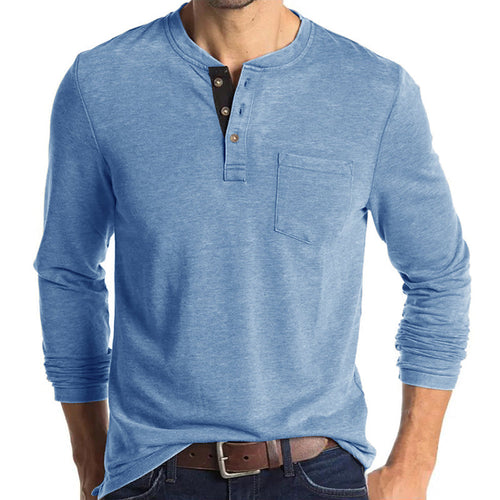 Men's Fashion Casual Henley Shirts Sale