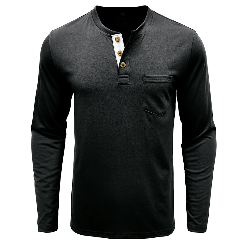 Men's Fashion Casual Henley Shirts Sale