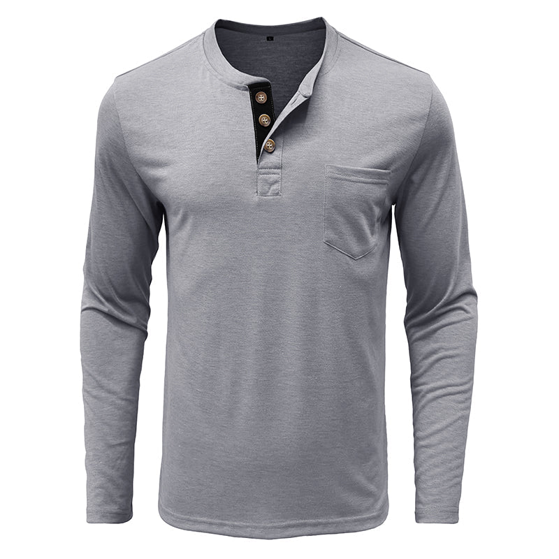 Men's Fashion Casual Henley Shirts Sale