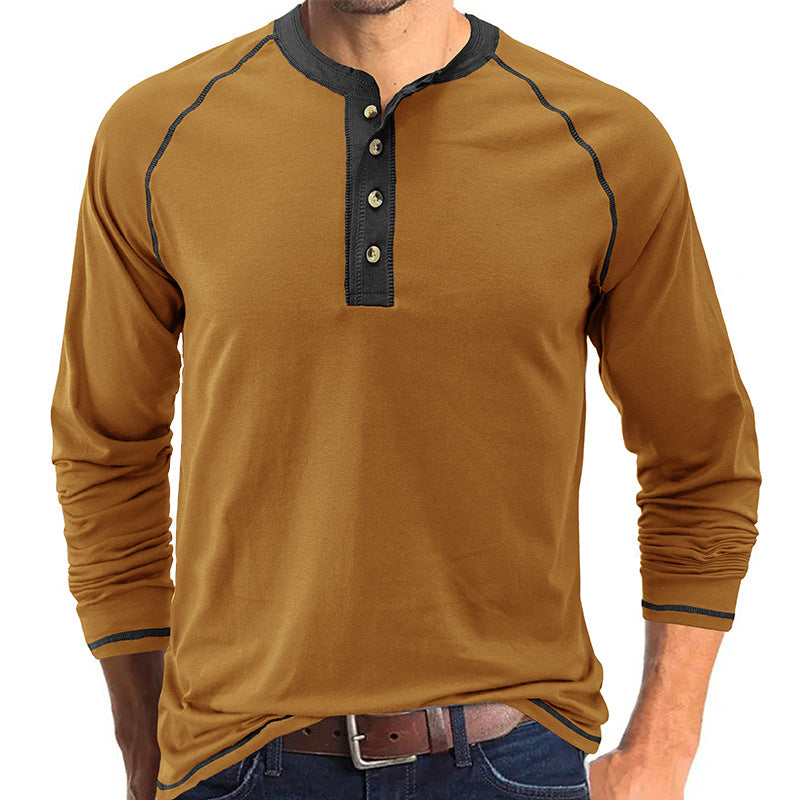 Soft Cotton Henley T-Shirt
