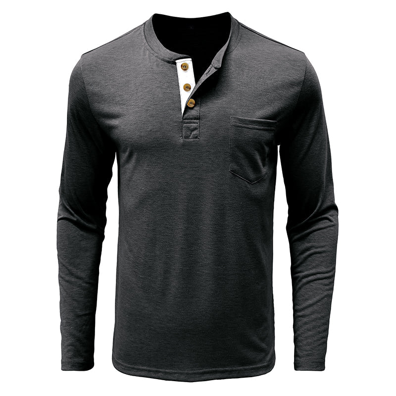 Men's Fashion Casual Henley Shirts Sale