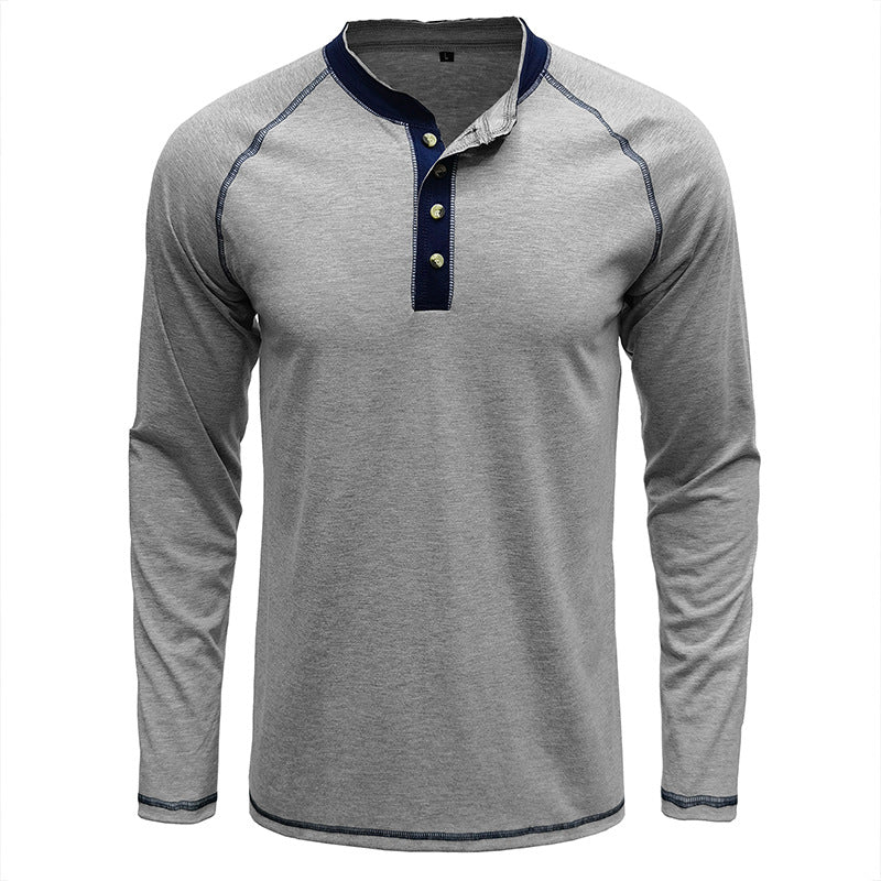 Soft Cotton Henley T-Shirt