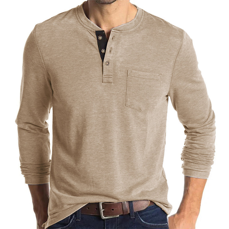 Men's Fashion Casual Henley Shirts Sale