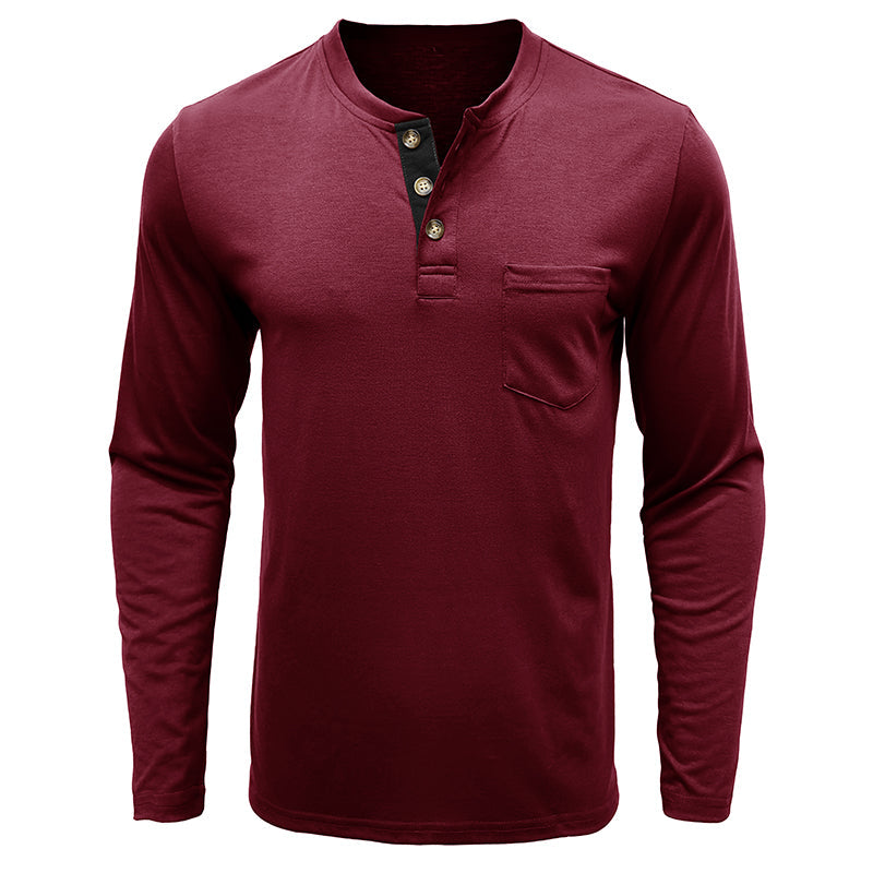 Men's Fashion Casual Henley  Shirts Sale