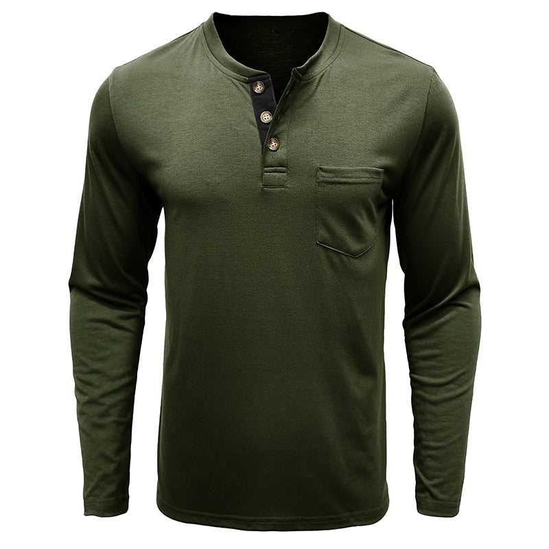 Men's Fashion Casual Henley  Shirts Sale