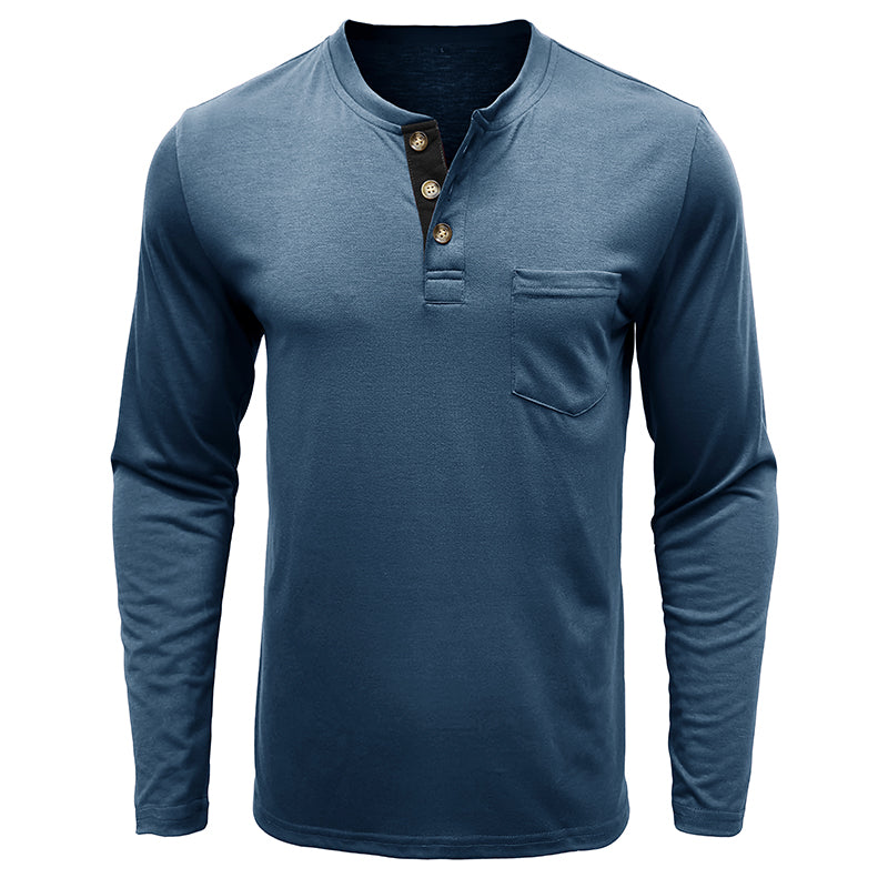 Men's Fashion Casual Henley  Shirts Sale