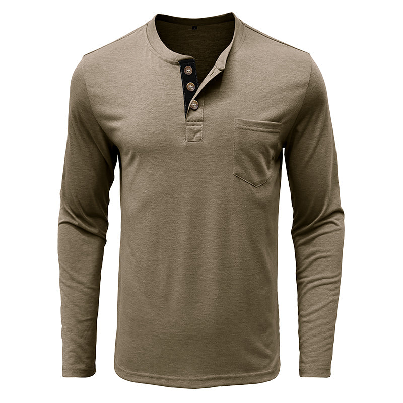 Men's Fashion Casual Henley  Shirts Sale