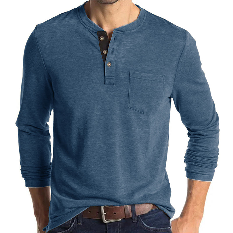 Men's Fashion Casual Henley  Shirts Sale