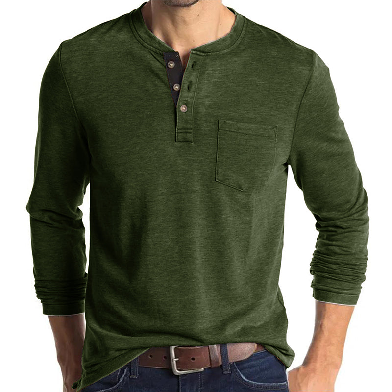 Men's Fashion Casual Henley  Shirts Sale