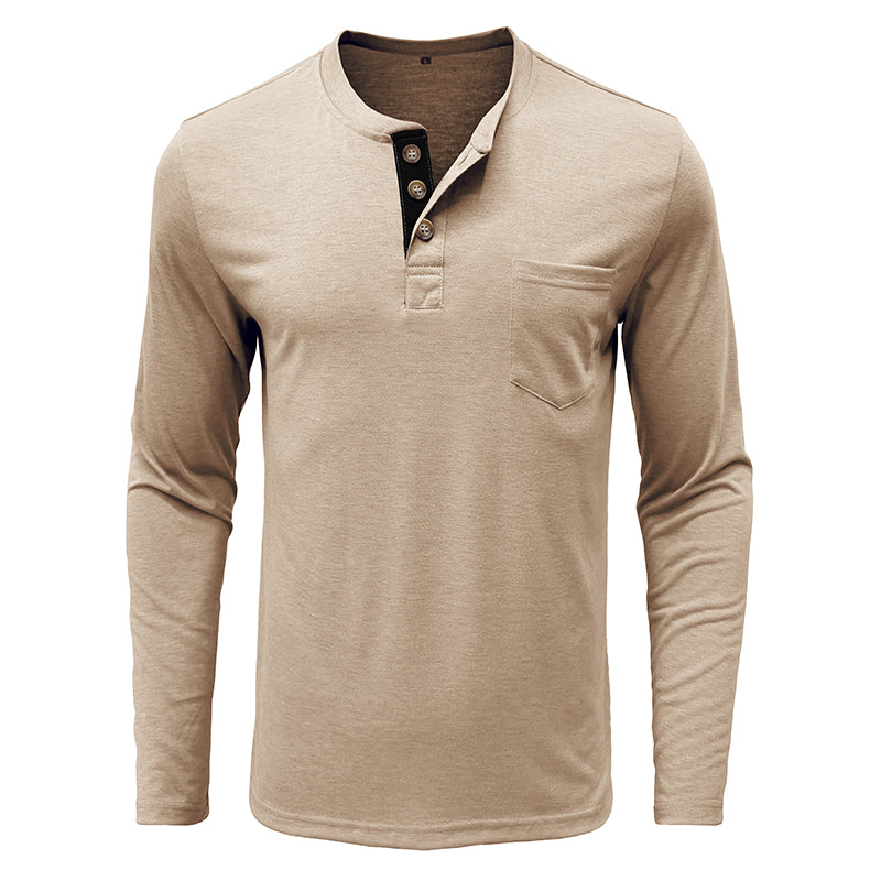 Men's Fashion Casual Henley  Shirts Sale