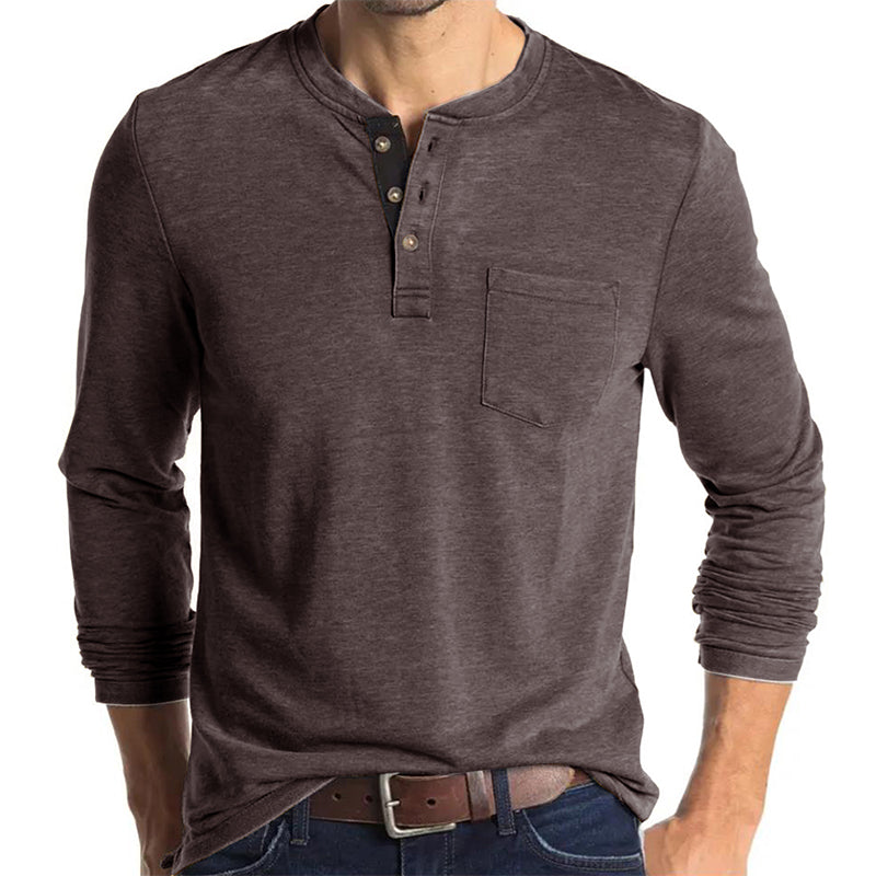 Men's Fashion Casual Henley  Shirts Sale