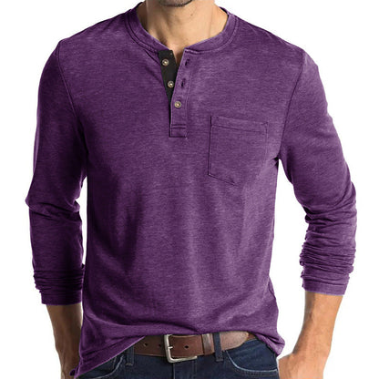 Men's Fashion Casual Henley  Shirts Sale